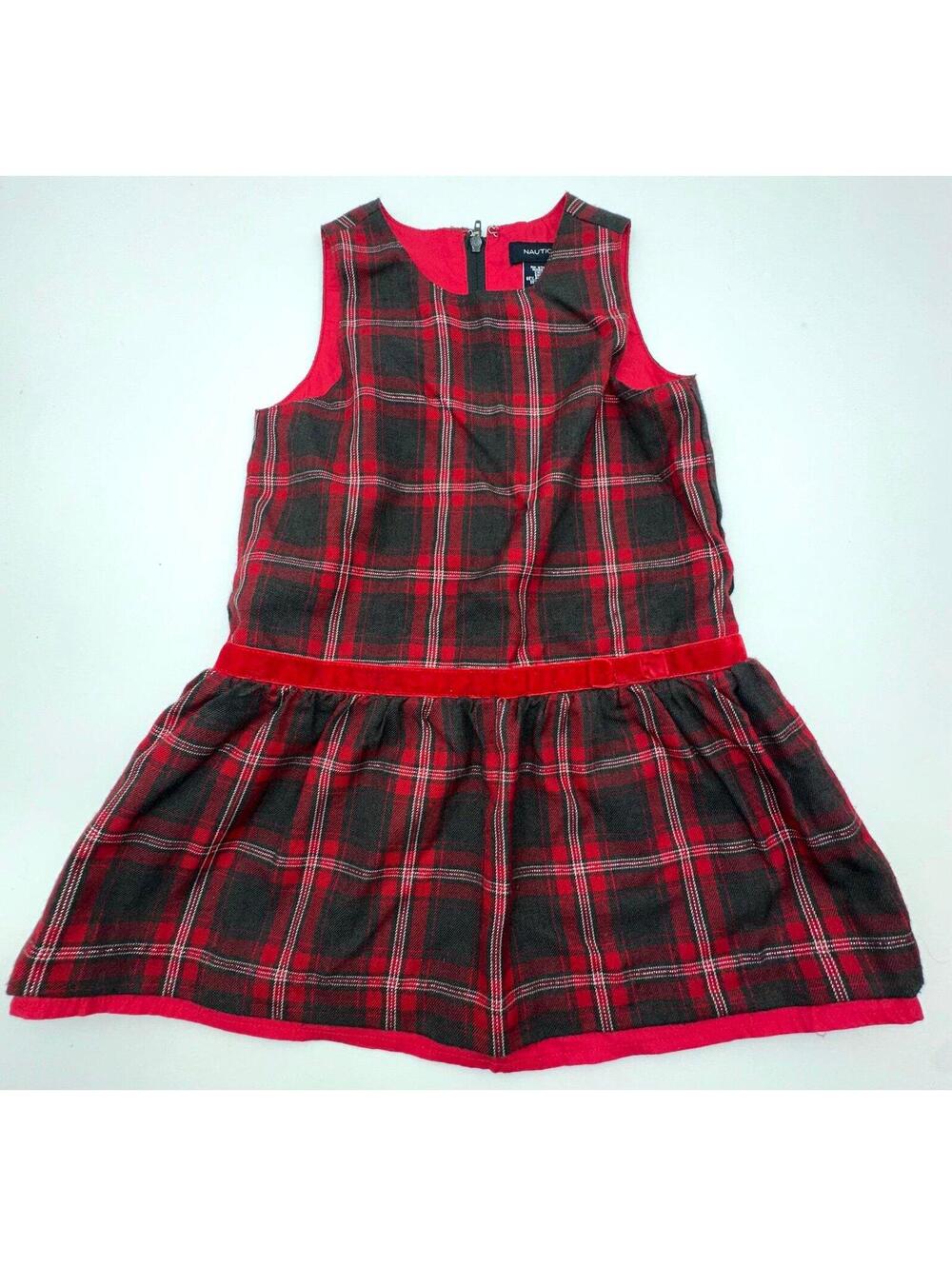 Nautica Little Girls Plaid Jumper Size 4T